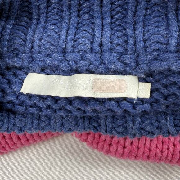 One Grey Day Women's Gigi Retro Multi Striped Cropped Sweater XS Blue Pink - Picture 3 of 15